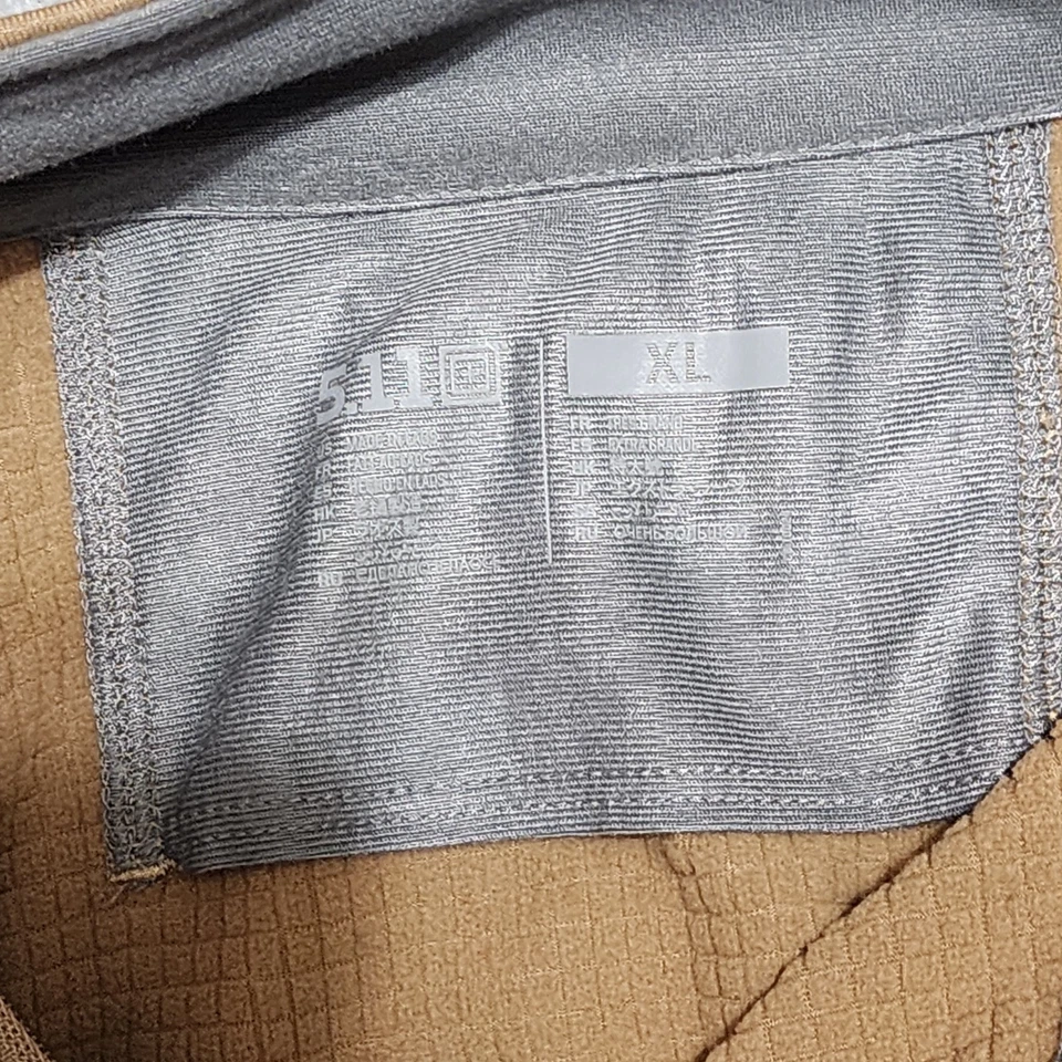 Pullover manga larga 5.11 TACTICAL 72235 Stratos 1/4 cremallera XL color coyote para hombre Foto 2 de 4