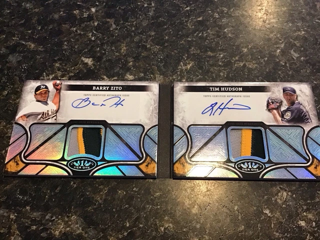 2025 Topps Tier One - Barry Zito Tim Hudson DAR-ZH Dual Patch Auto Book /10