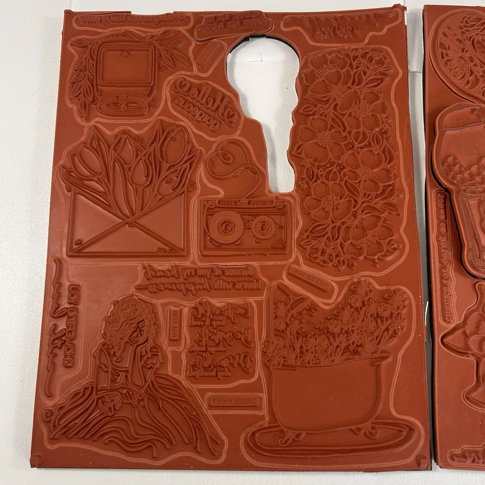 Unity Stamp Company Lot of Kind Souls Smile Wider Laugh Longer Rubber Stamps - Image 2 of 4