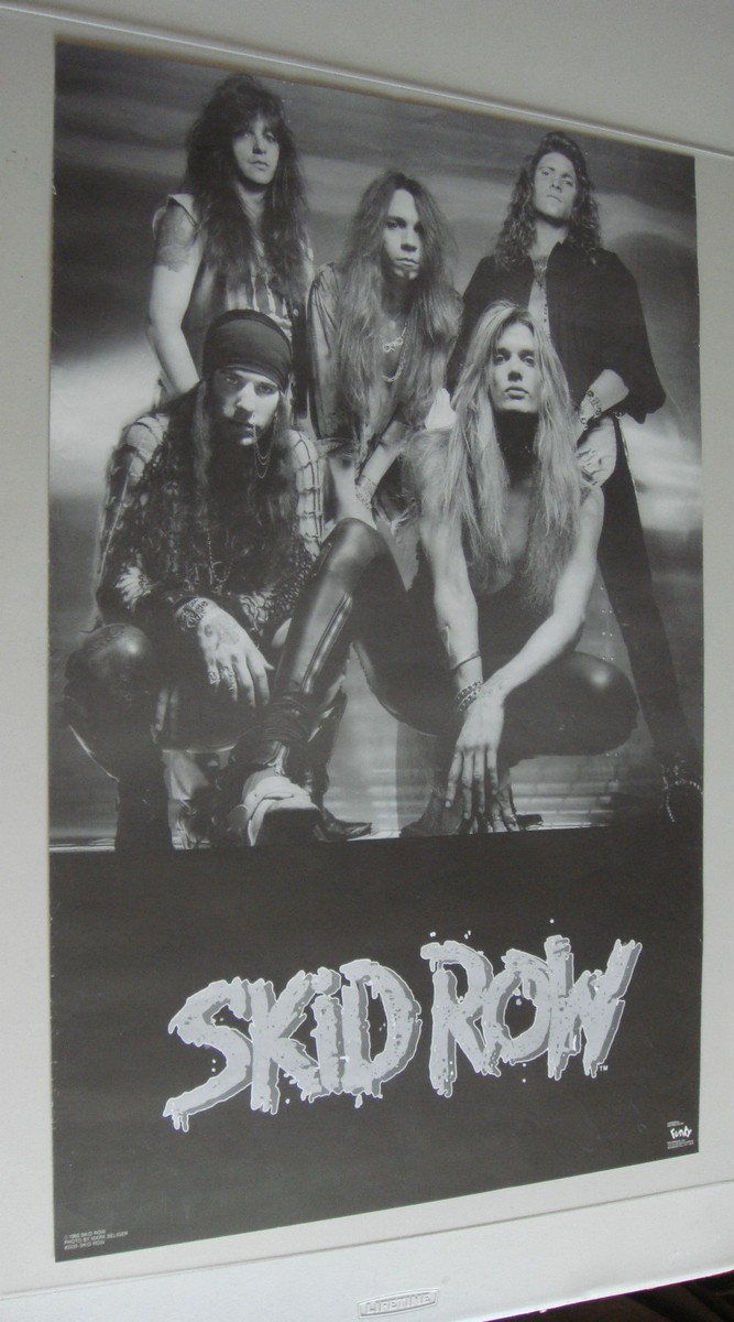 Vintage Rock n Roll Poster Skid Row Funky Enterprises Mark Seliger