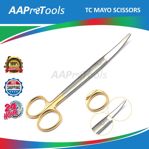 TC SUPERCUT MAYO DISSECTING SCISSORS CURVED 6.75" GERMAN SURGICAL INSTRUMENTS - Picture 1 of 3