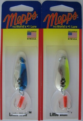 Mepps Little Wolf Spoon 1/4 Oz - Set Da 2 Pezzi: Ideale Per Trote, Bass E Walleye