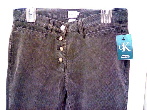 Nuevo Con Etiquetas Calvin Klein tiro bajo línea Flare Vintage Pana Pantalones  para mujer Talla 6 Nuevos | eBay