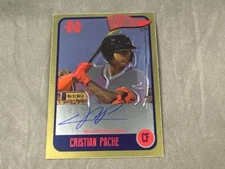 2020 ONYX NIMBUS CRISTIAN PACHE #NACP GOLD BORDER PARALLEL AUTO SP TO 50 MARLINS