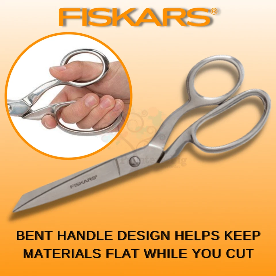 Fiskars 8" Forged Steel Scissors - Bent Handle, Ultra Sharp, Fabric, Dressmakers - Image 2 of 4