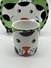 Dog Themed Italian Pottery Children s Plate And Cup La Gioconda Dishes