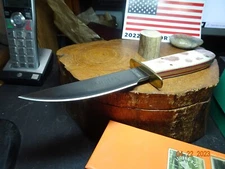 MARBLES 8 1/2" OVERALL COWBOY KNIFE 440A STAINLESS Appaloosa BONE HANDLE SUPERIO