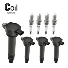 4pcs Ignition Coil & Spark Plug For 2009-2019 Dodge Journey 2.4L L4 4606824AB