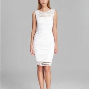 calvin klein white sleeveless dress