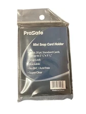 PRO SAFE 50x MINI SNAP CARD HOLDER STACKABLE STANDARD SIZE ARCHIVAL SAFE 34196