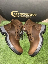CHIPPEWA MENS COMPOSITE TOE WORK BOOTS STYLE#31001 SIZE 9 NWB $200 BROWN