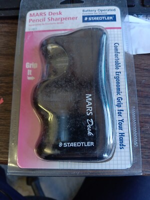 STAEDTLER Mars Desk Grip It Pencil Sharpener Battery Operated 2005 NEW SEALED