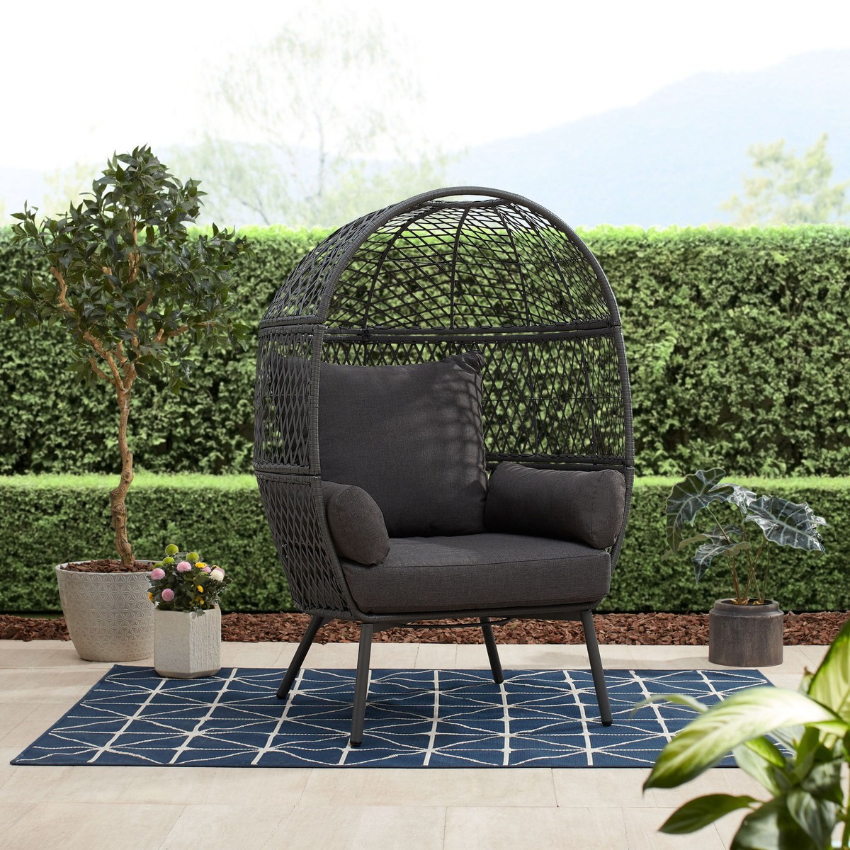 egg chair outdoor set