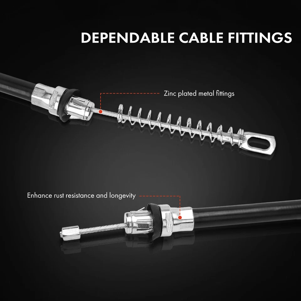 2 троса стояночного тормоза для заднего левого и правого Chevy Cavalier Buick Pontiac - Изображение 4 из 4