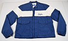 Vintage Champion Jacket Size L 80s Blue White Stripe Cactus Embroidered Made USA