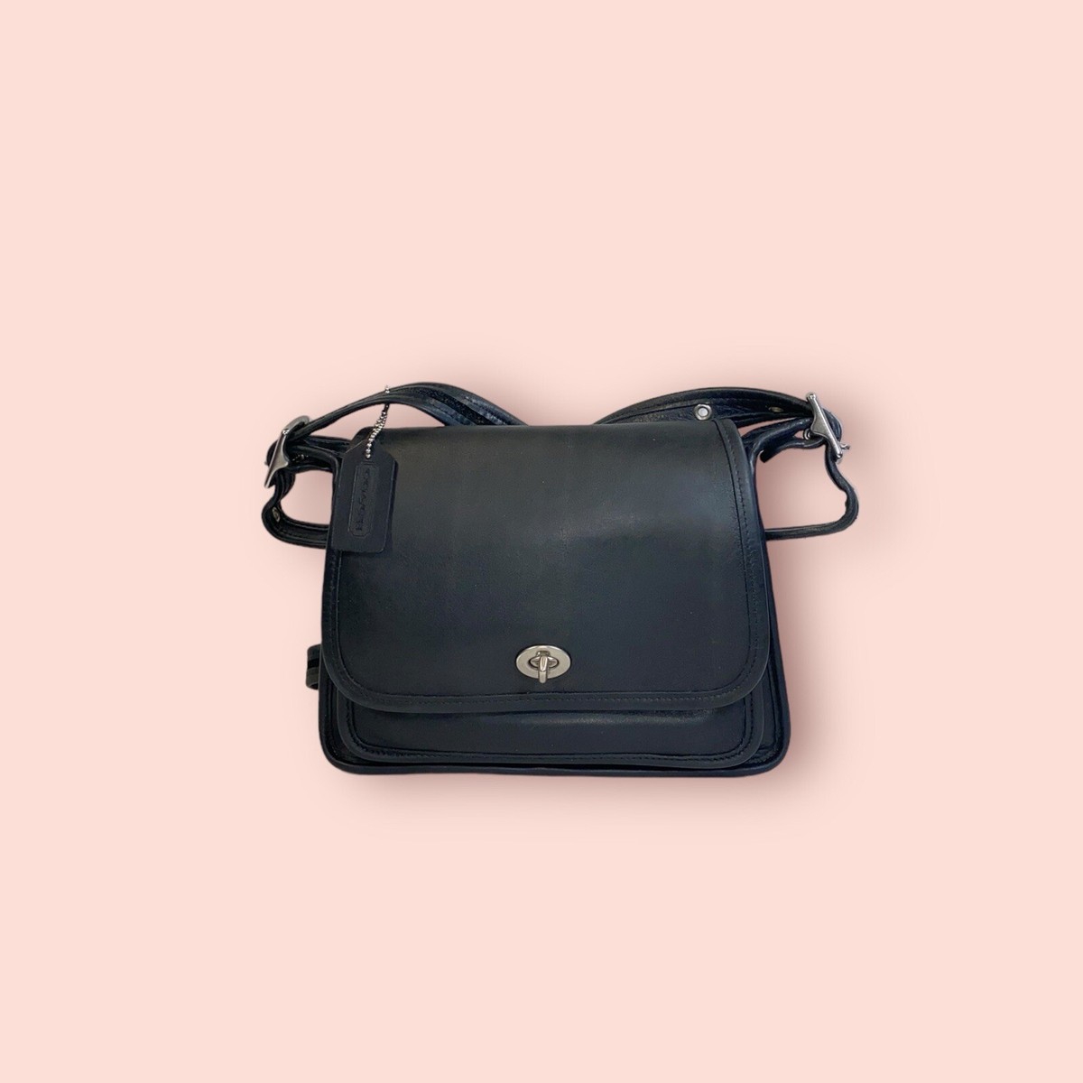 COACH Vintage Rambler Crossbody Bag Luxury Designer Leather Nickel