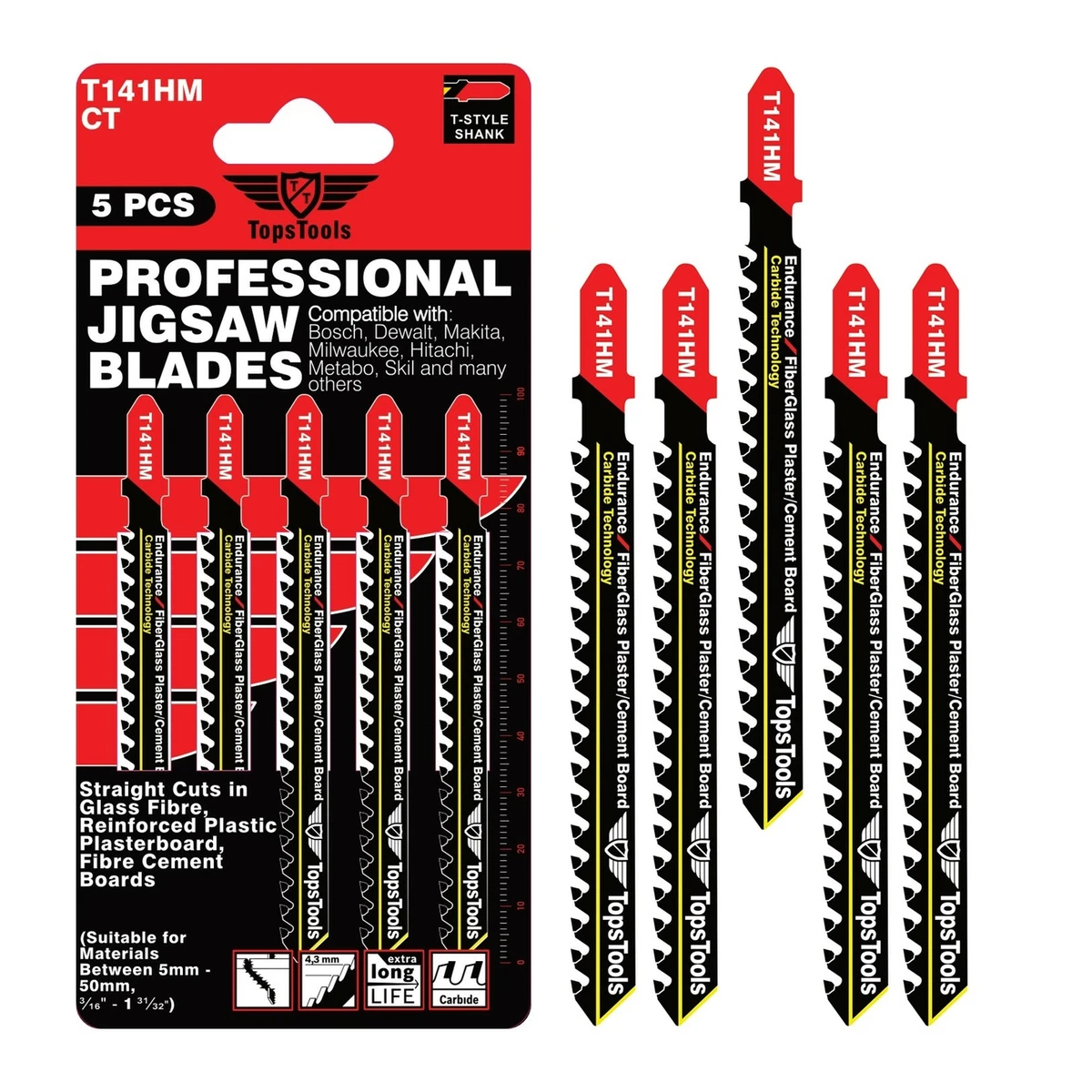 25 X TopsTools T101BR Reverse Cut Jigsaw Blades For Bosch,, 40 OFF