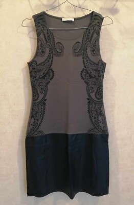Promod grau-schwarzes Strech Kleid Gr.34 (2309047)