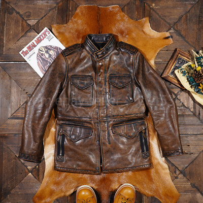 Heavy Tea Core Cowhide M65 Safsri Jacket Men's Genuine Leather Fu Gu Jia Ke