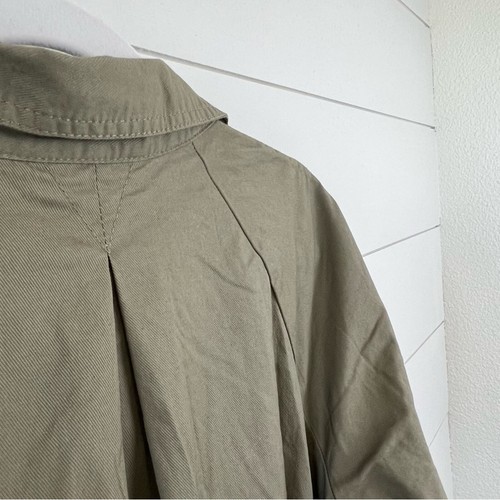 NEW BANANA REPUBLIC Women’s Small Snap Midi Shirt Dress Olive Utility Twill 2022 - Picture 12 of 16
