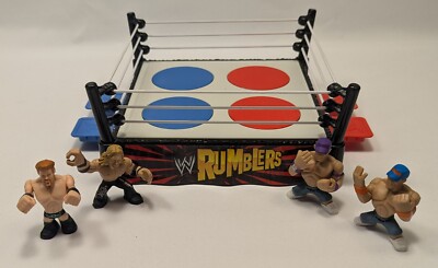 WWE Rumblers Blast And Bash Mini Wrestling Ring With 4