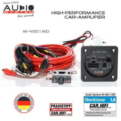 Audio System M-400.1 MD 1-Kanal Digital Mono Verstärker 400 Watt RMS Endstufe 