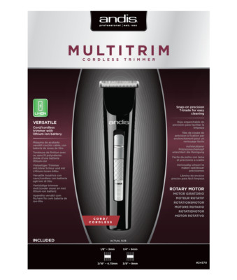 ANDIS PROFESSIONAL MULTITRIM AKKU-TRIMMER 110-240V #24570 CLT