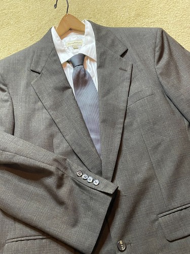 Vintage Bill Blass USA Wool Sport Coat Dinner Blazer Suit Jacket Glen Plaid 46L - Picture 8 of 8