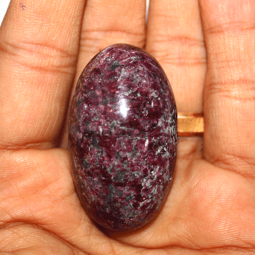 Cristal mineral Shiva Lingam grado coleccionista granate gema natural 67,7 g ~ 45 mm - Imagen 3 de 11