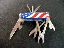 VICTORINOX DELUXE TINKER--STARS & STRIPES SCALES--SWISS ARMY KNIFE--EXCELLENT
