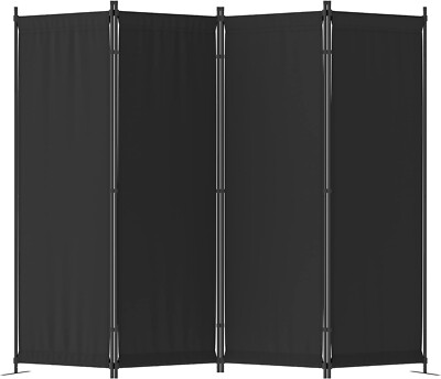 Room Divider 4 Panel Folding Privacy Screens 88'' Room Separation Home Office