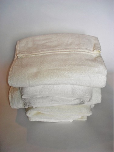1 x Bath Towel 1 x Hand Towel 1 x Face Towel & 1 x Floor Towel--White Cotton - Picture 2 of 2