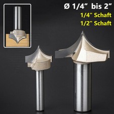 1/4" 1/2" Schaft Hartmetallbestückt Abrundfräser Profilfräse Holzfräse Oberfräse