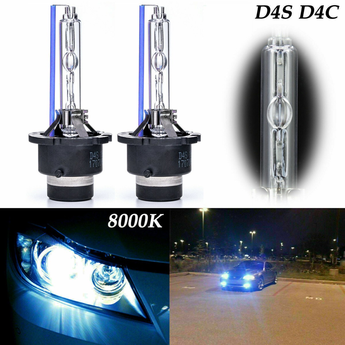 D4S D4R 8000K Blue HID Headlight Low Beam Bulb For Lexus GS450