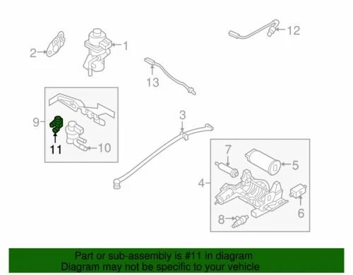 Peça de marca conjunto solenóide a vácuo 13 mm Ford Lincoln 03-06 fabricante de equipamento original # 6L3Z9H465B - Imagem 2 de 2