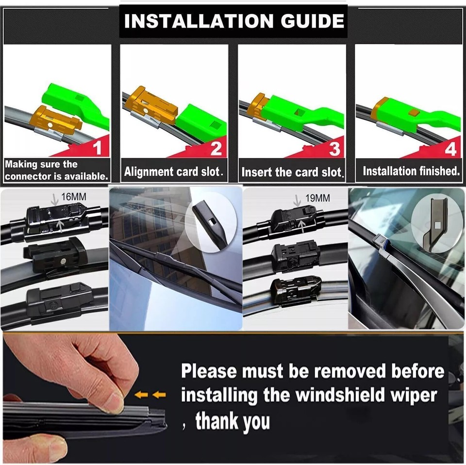 For Prius Prime 201722 OEM Front Left&Right Windshield Wiper Blades