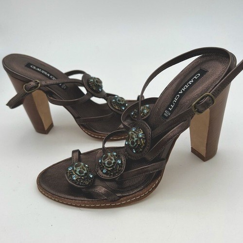 Claudia Ciuti leather embellished stone 