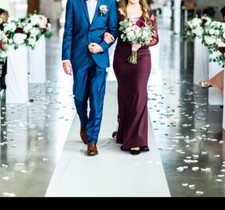 elegant bridesmaid prom dress burgundy/wine color