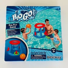New H20GO Swimming Pool Inflatable Play Game Center Basketball Rings Water Toy