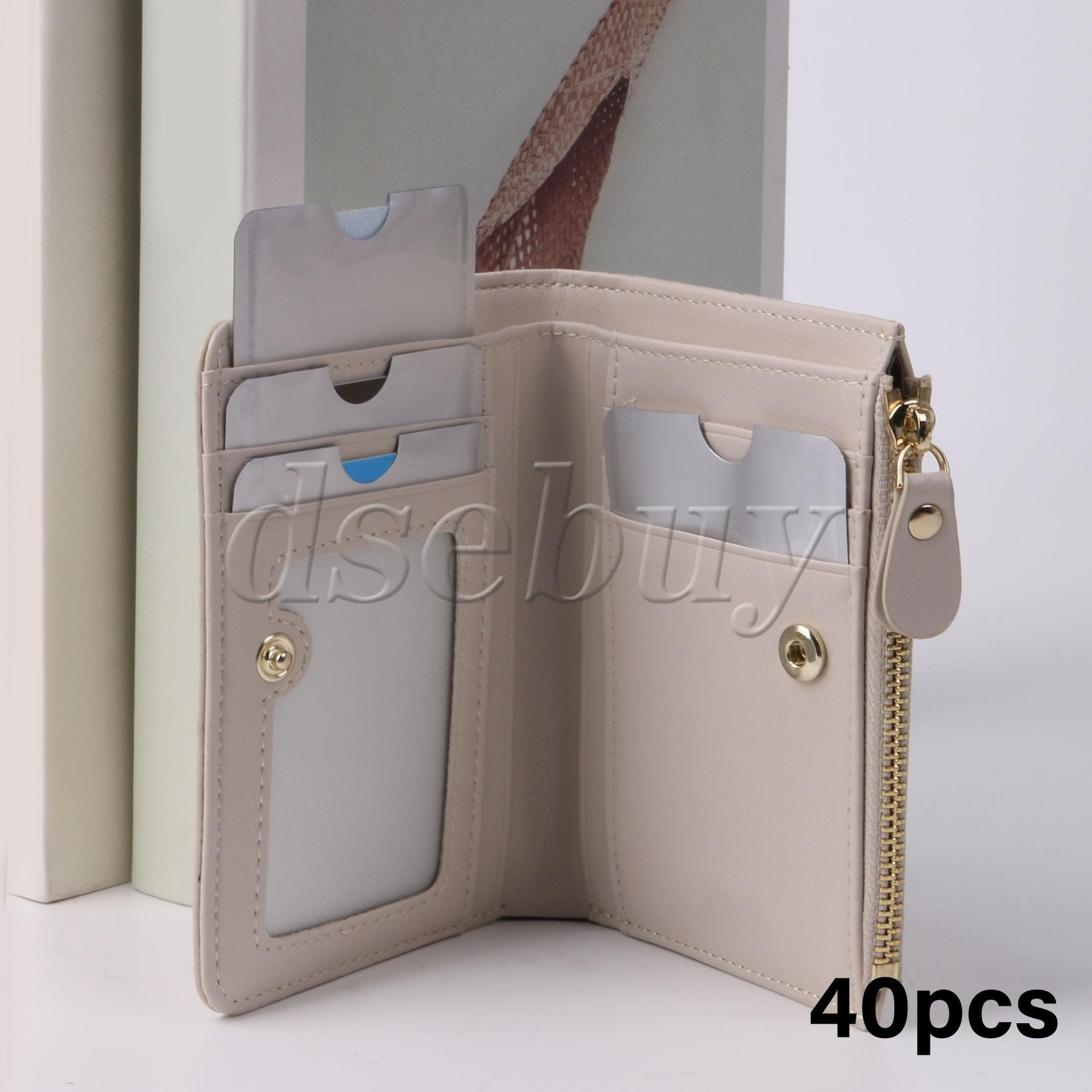 40Pieces Passport Sleeves RFID Secure Blocker Silver 3.62x2.48inch for ID Card