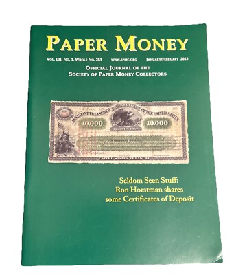 Paper money magazine January/February 2013