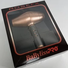 BaByliss PRO Rose FX Hair Dryer Turbo Edition Professional W/Attachments Gold