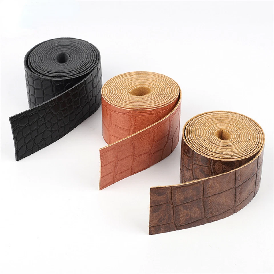 Faux Crozzling Leather Edging Binding Tape Ribbon Trim Retro DIY 2 Meters - Image 4 of 4