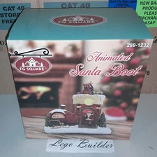 FG SQUARE 9" ANIMATED MUSICAL LED SANTA BOOT CHRISTMAS ACCESSORY TABLETOP DECOR