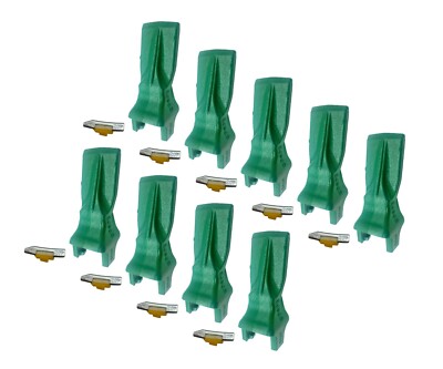 9 - Excavator, Loader Bucket Teeth w/ Pins, 20GPE, Fits Volvo DRP Tooth Systems