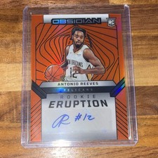 2024-25 Panini Obsidian Rookie Eruption Antonio Reeves Orange Flood Auto /99