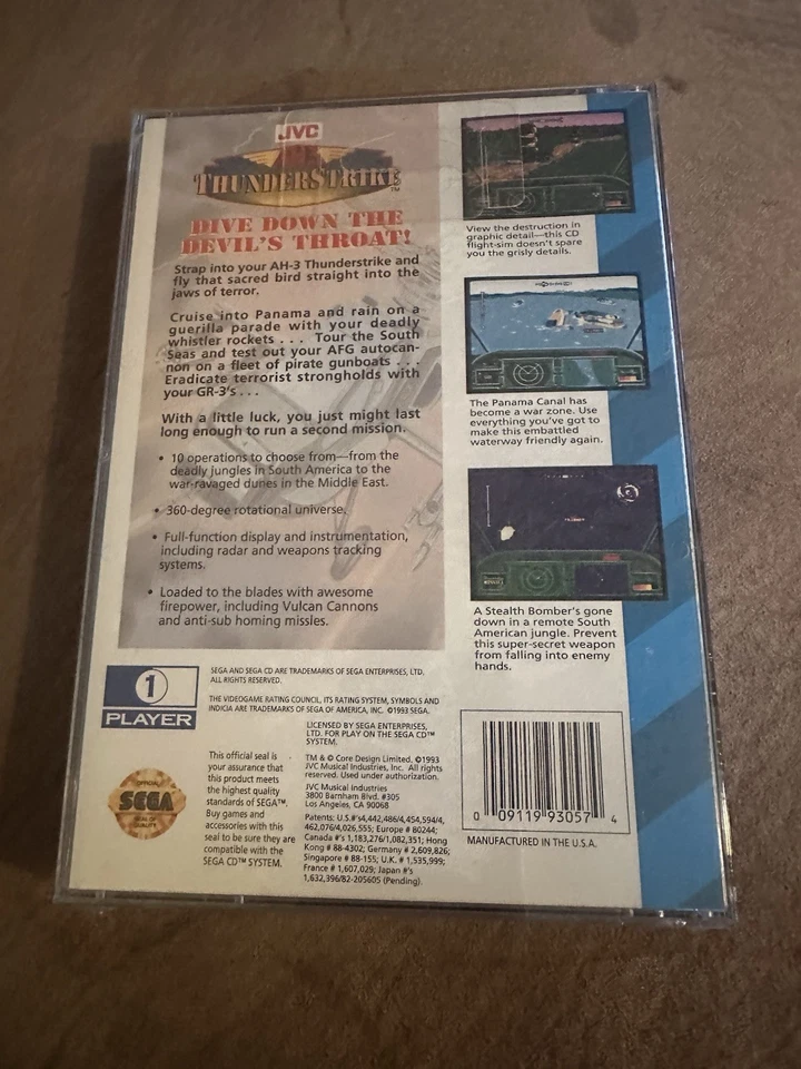 AH-3 Thunderstrike (Sega CD, 1993) Sealed Brand New Rare Find - Image 2 of 4