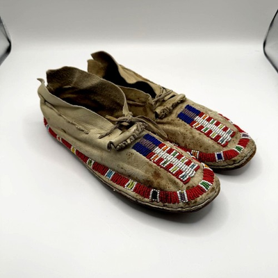 #ad #ad Northern Plains Moccasins Unisex Sioux Plains Hide Beaded $399.99