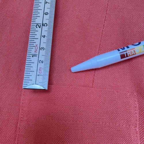 Talbots 100% Irish Linen Blazer Jacket Women's Size 14 Orange Lined "Stains" - Picture 11 of 11