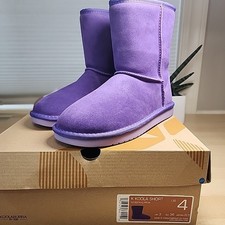 Koolaburra by UGG Kid Koola Short Purple Suede Mini Boots - Size 4